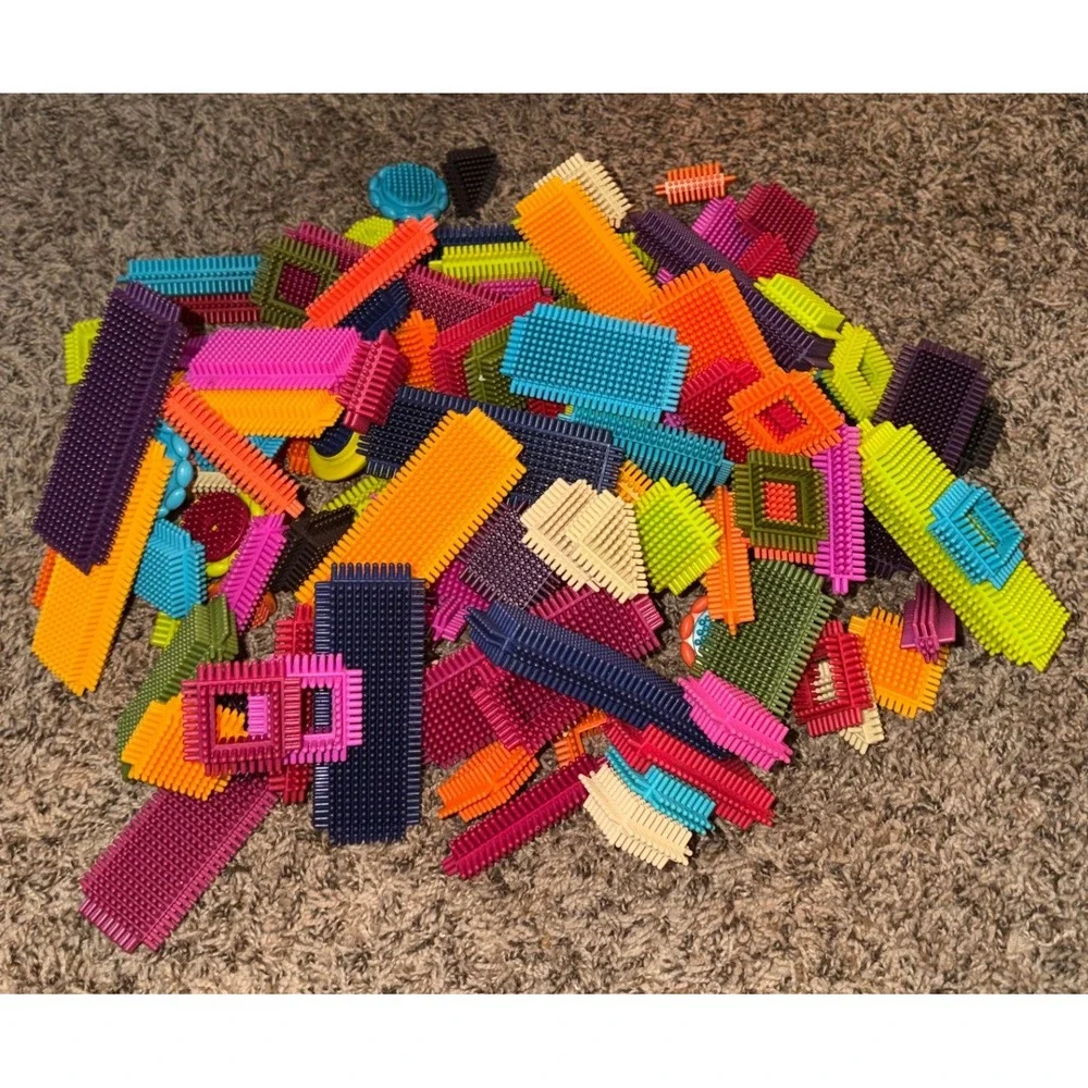 B Toys Bristle Blocks-Multiple colors, Shapes & Sizes 4 + Pounds of Bolcks